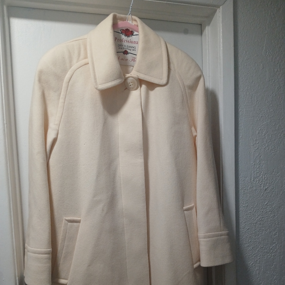 Chic Cream Women's Pea Coat